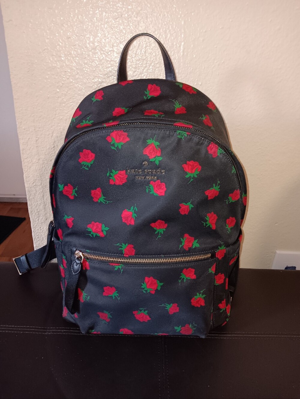 Kate Spade Medium Nylon Backpack Rose Print